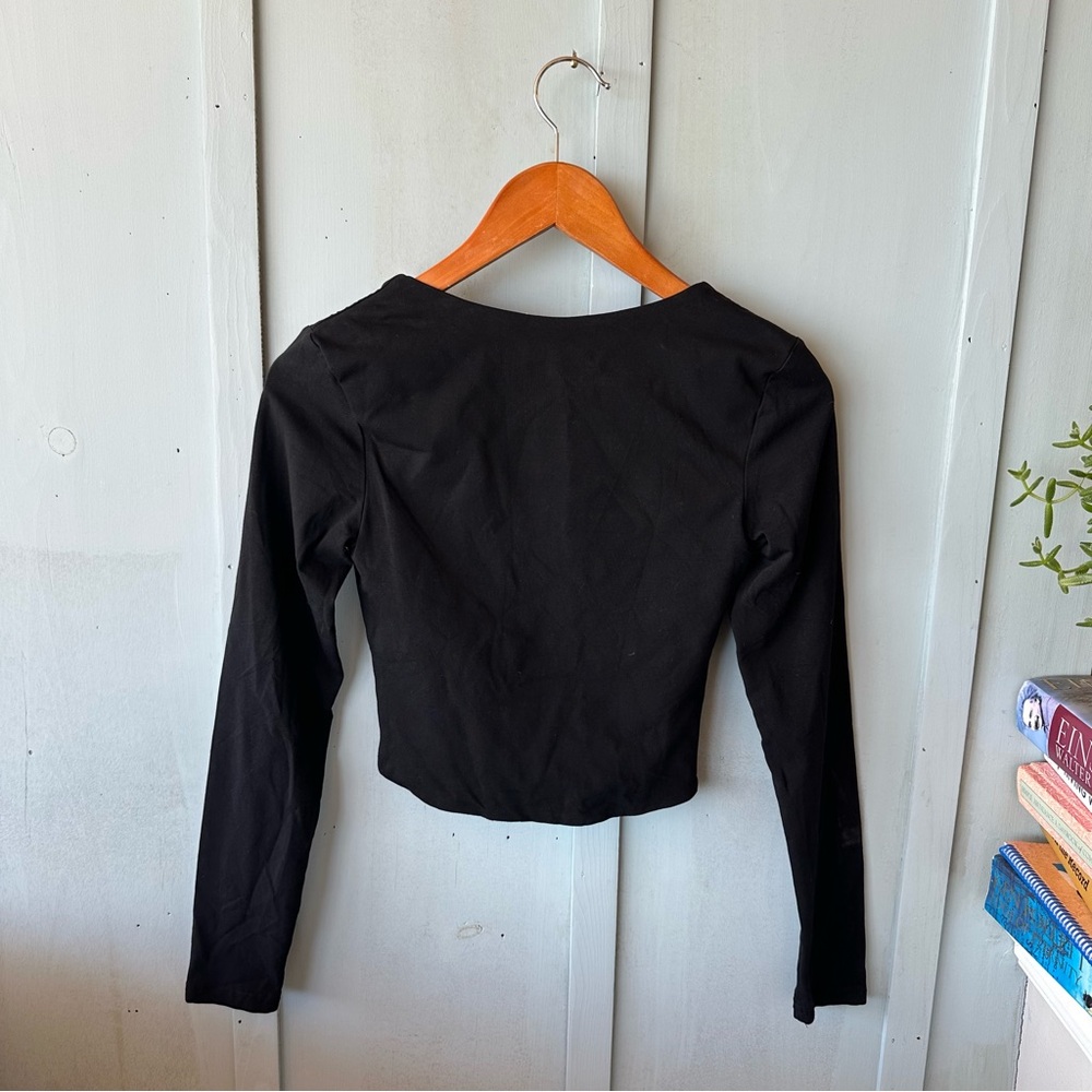 Tiger Mist Sian Top Elegant Black Long Sleeve Women's Top Size Med - Picture 6 of 8